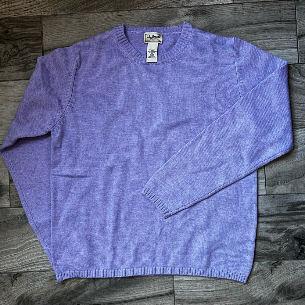 L.L. Bean Women’s Lavender Crewneck Wool Sweater